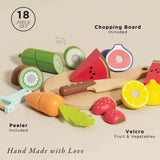 Le Toy Van - Wooden Chopping Board & Sliceable Play Food