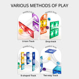 Mideer - Colourful Magnetic Tiles Marble Run – 100pcs