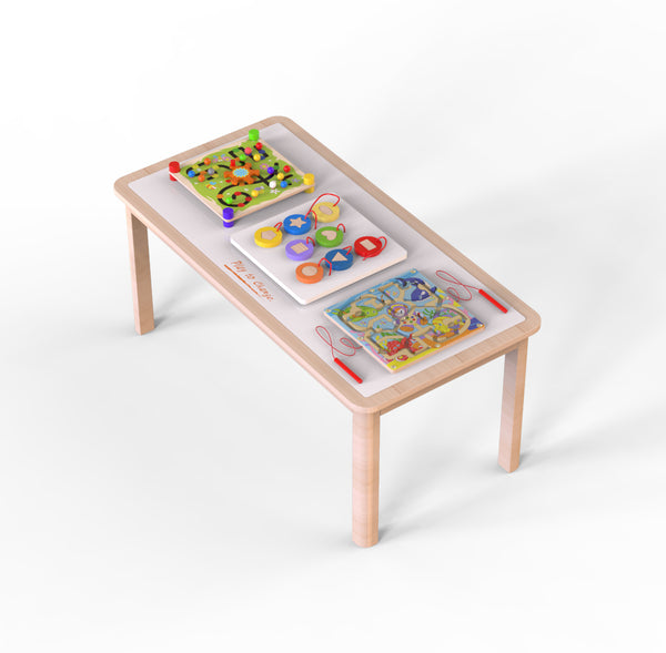 Wooden Table with Toys