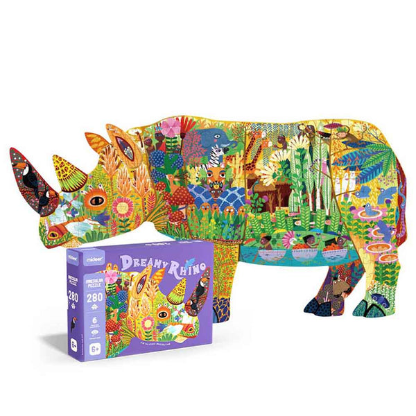 Large Animal Shaped Puzzle Dream Rhinoceros -280pc