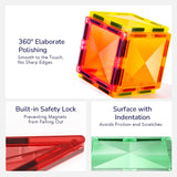 Colourful Magnetic Tiles – 100pcs