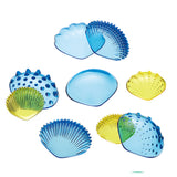 EDX Education - Tactile Shells - Transparent - 6 Tactile Surfaces & 2 Colours - Large & Small -  48pcs Jar