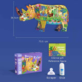 Large Animal Shaped Puzzle Dream Rhinoceros -280pc
