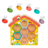 hi Pando – Wooden Colour Sorter – Beehive Themed – 9pcs