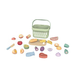 TookyToy – Wooden Cutting Food Play Set in Portable Storage Box – 31 Pieces