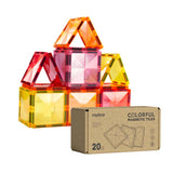 Colourful Magnetic Tiles Warm Colour – 20pcs