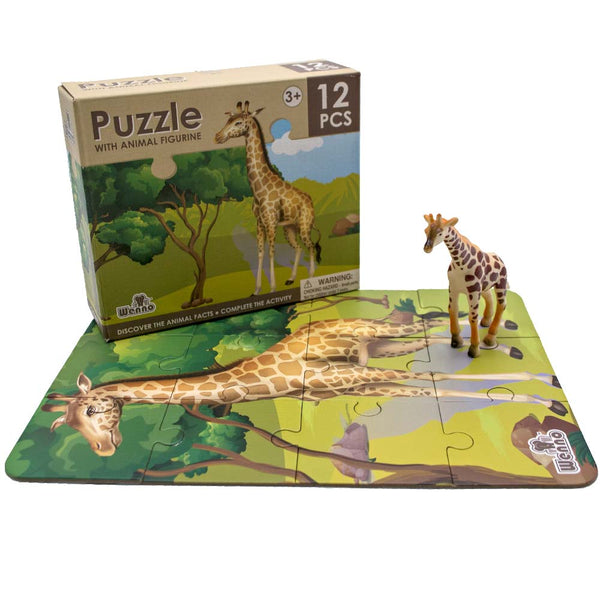 Puzzle – Giraffe – 12pcs with Toy