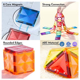 Colourful Magnetic Tiles Warm Colour – 20pcs