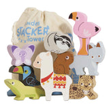 Le Toy Van - Wooden Andes Stacking Animals & Bag - 10pcs