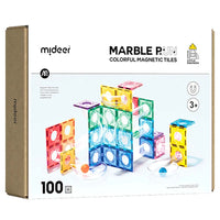 Colourful Magnetic Tiles Marble Run – 100pcs