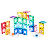 Colourful Magnetic Tiles Marble Run – 100pcs