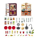 Cogo - Orange Pretend & Play Kitchen Set - includes 67 Accessories