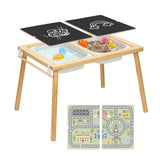 TookyToy - Multi-Activity Kids Table with Sensory Bins, Tabletop & Roll Holder