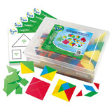 Tangrams + 5 Activity Cards 105pc Container
