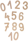 Numbers up to 10:  (12 Numbers from Solid Beech Wood)