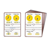 EDX Education - Tell Elapsed Time Dry Erase Boards - Student 10pc set.