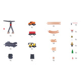 Tooky Toy - Wooden Train Set - Construction Yard
