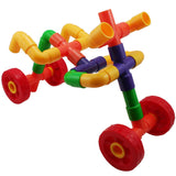 Building Pipes with Wheels Construction Set – 72pcs in Polybag