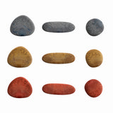 Junior Rainbow Pebbles - Eco Friendly FPC Material - 3 Shapes - 6 Colours - 8 Double-Sided Activity Cards - 36pcs