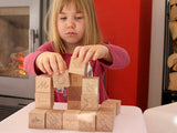 Wooden Cubes, 26 Cubes in Cotton Bag
