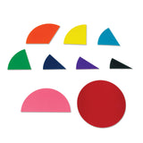 Hand2Mind - Rainbow Fraction- Circles Demonstration Clings: 51 Pieces