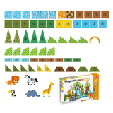 Magnetic Tiles - Safari Animals Set - 65 Pieces