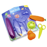 Jar Meló - Play Dough Tools 5-Piece Set - Fruit & Vegetable Moulds with Scissors
