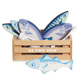Le Toy Van – Pretend & Play – Wooden Fish Food Crate – 8pcs
