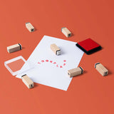 Stamp Set Alphabet (wooden) includes in pads