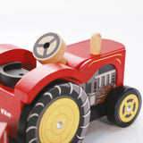 Le Toy Van - Wooden Farmyard Tractor & Trailer