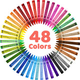 Jar Meló – Wax Crayons – Washable Non-Toxic – 48 Colours