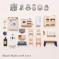 Le Toy Van - Pretend & Play - Complete Dolls House Furniture Set - 35pcs