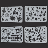 Anthony Peters - A4 Space Exploration Stencils - 4pcs