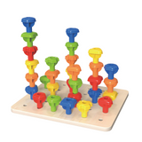 TookyToy - Rainbow Stacking Pegs Set