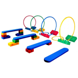 Kids Gross Motor Skills & Balance Obstacle Course Activity Set - 114pc