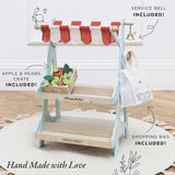 Le Toy Van - Pretend & Play - Wooden Market Stall & Fruit Play Food Crate - 3pcs