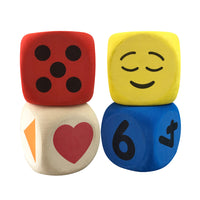 Giant Assorted Dice Pack 4pc (7.5cm)