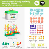 Mideer - Rotating Garden Puzzle Blocks with Spinning Gears - STEM Toy for Kids