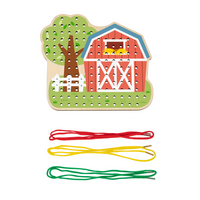 hi Pando - Wooden Threading Board - Farm Themed - 23pcs