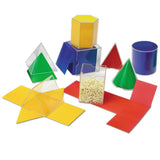 Geometric Solids with Folding Nets 8 Shapes 16pcs