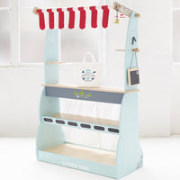 Le Toy Van - Pretend & Play - Wooden Shop & Cafe Market Stand 90 x 36 x 122 cm