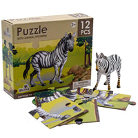 Puzzle – Zebra – 12pcs with Toy
