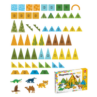 Magnetic Tiles - Wild Animals Set - 65 Pieces