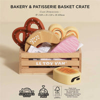 Le Toy Van - Pretend & Play - Wooden Bakery & Patisserie Food Crate - 7pcs