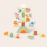 TookyToy - Savannah Stacking Animals Friends - Fine Motor Balance Toy 27pcs