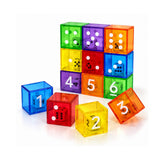 Translucent Dice in Dice - Number & Dot Maths Set for Sensory Light Play - 12pcs