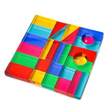 Translucent Building Blocks for Sensory Light Play - 28pcs