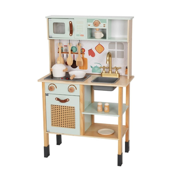 TookyToy – Pretend Play Wooden Kitchen Set – 11 Pieces