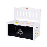 TookyToy - Wooden Toy Chest with Flip-Down Bench Seat