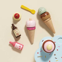 Le Toy Van - Wooden Ice Cream Stand & Toppings - 12pcs